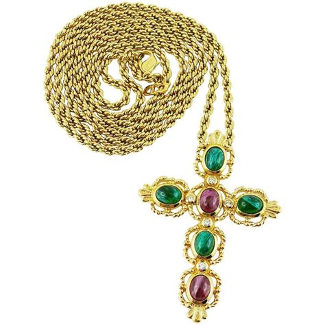 dior cross necklacce|Dior necklace vintage.